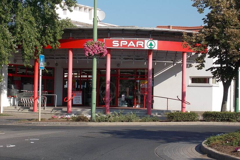 A Spar supermarket in Gyöngyös, Hungary