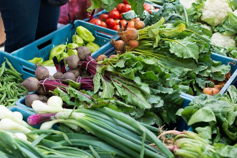 Markt met groente
