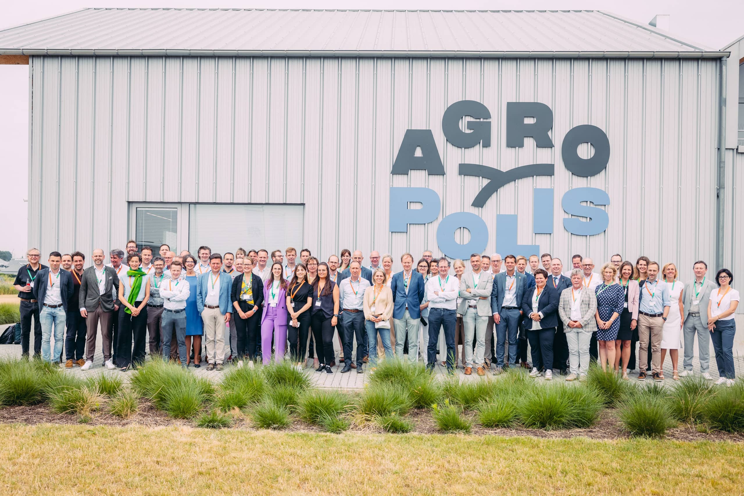 Groepsfoto bedrijfsbezoek Agropolis te Kinrooi