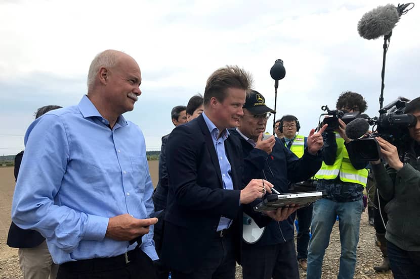 Persbijeenkomst in Hokkaido