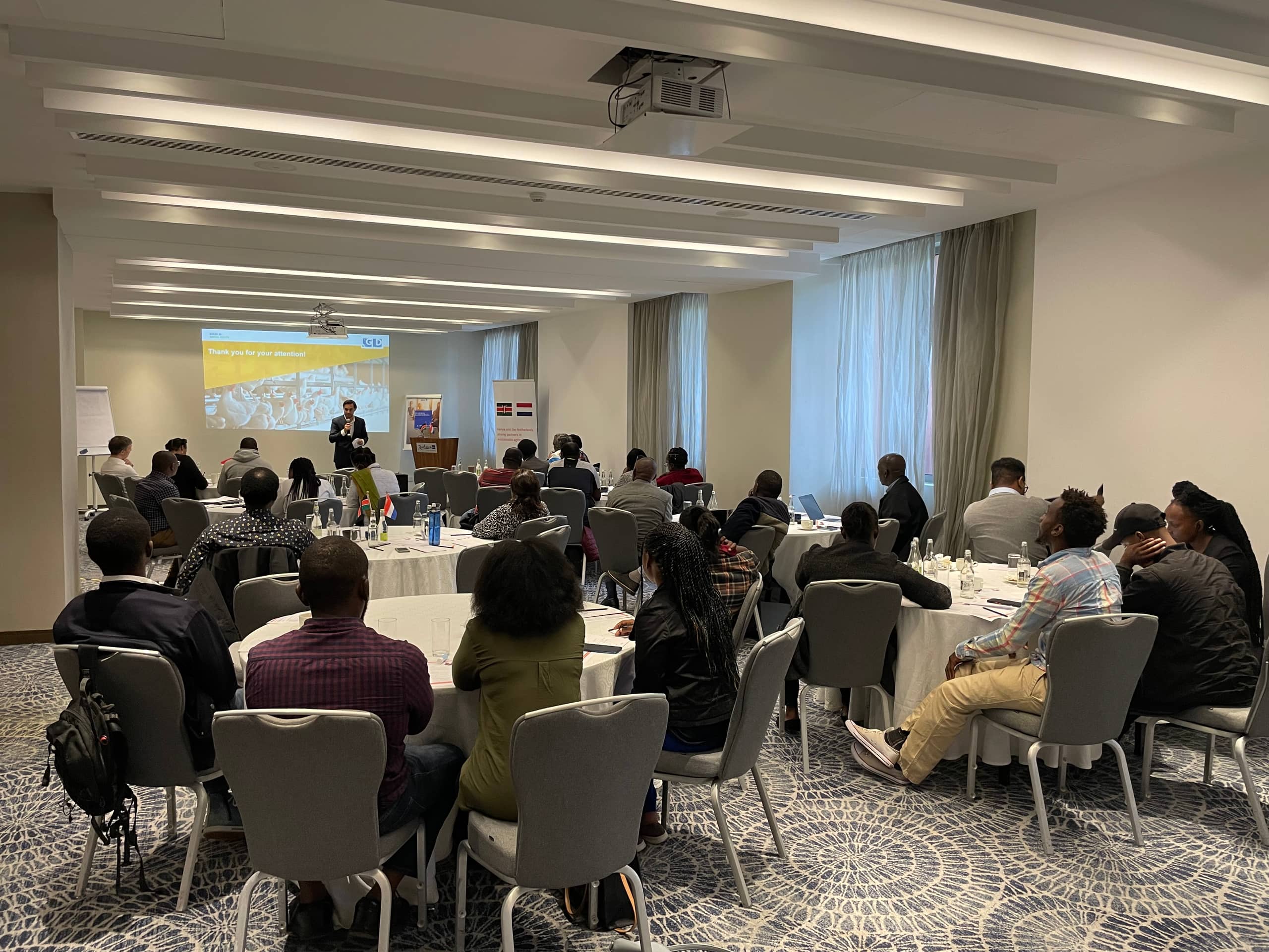 Agricultural Counselor speaking during the Poultry Health Seminar