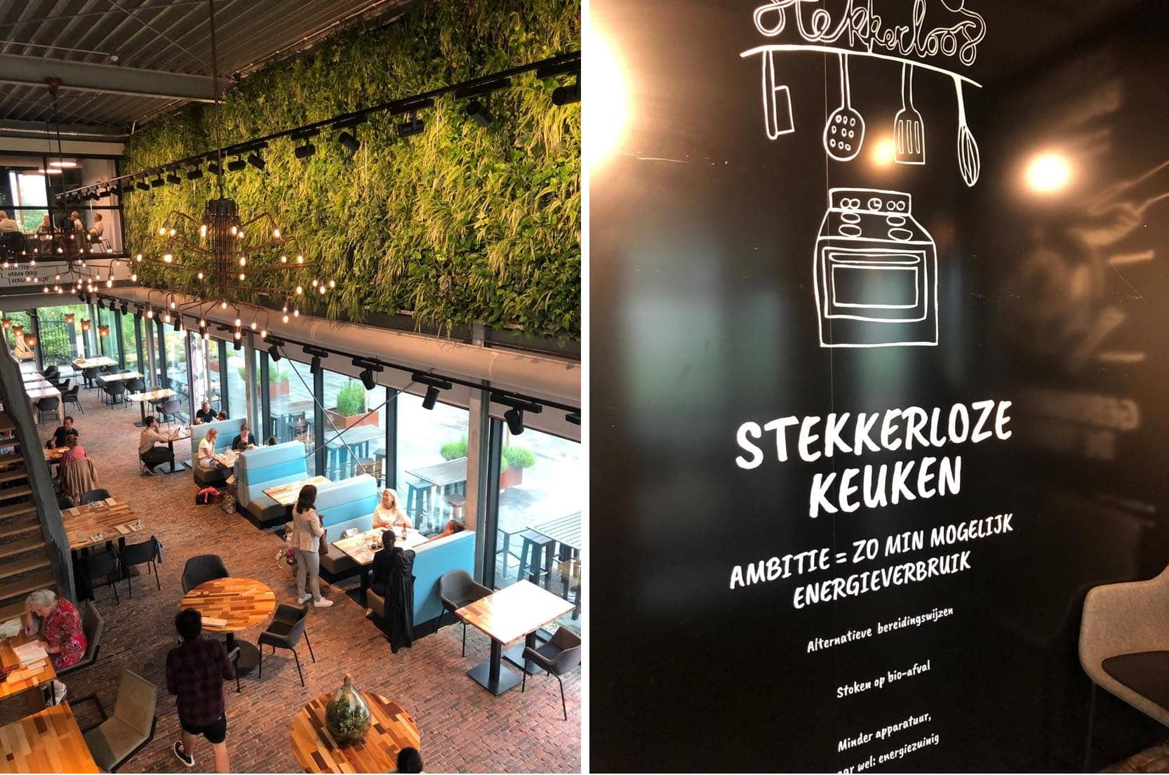 Greenhouse restaurant Utrecht inside view