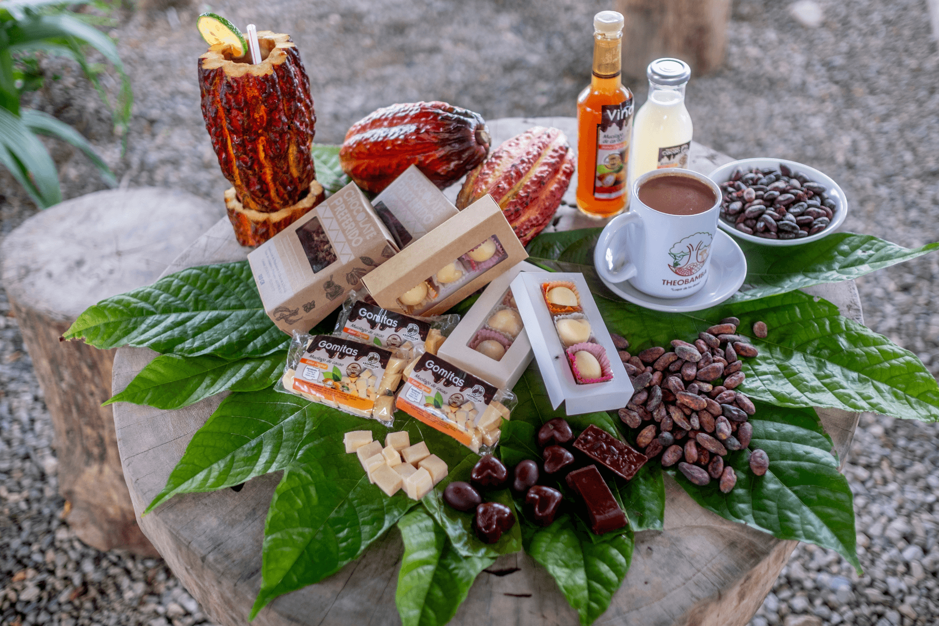 Cocoa-based products crafted by women leaders in Putumayo, Colombia