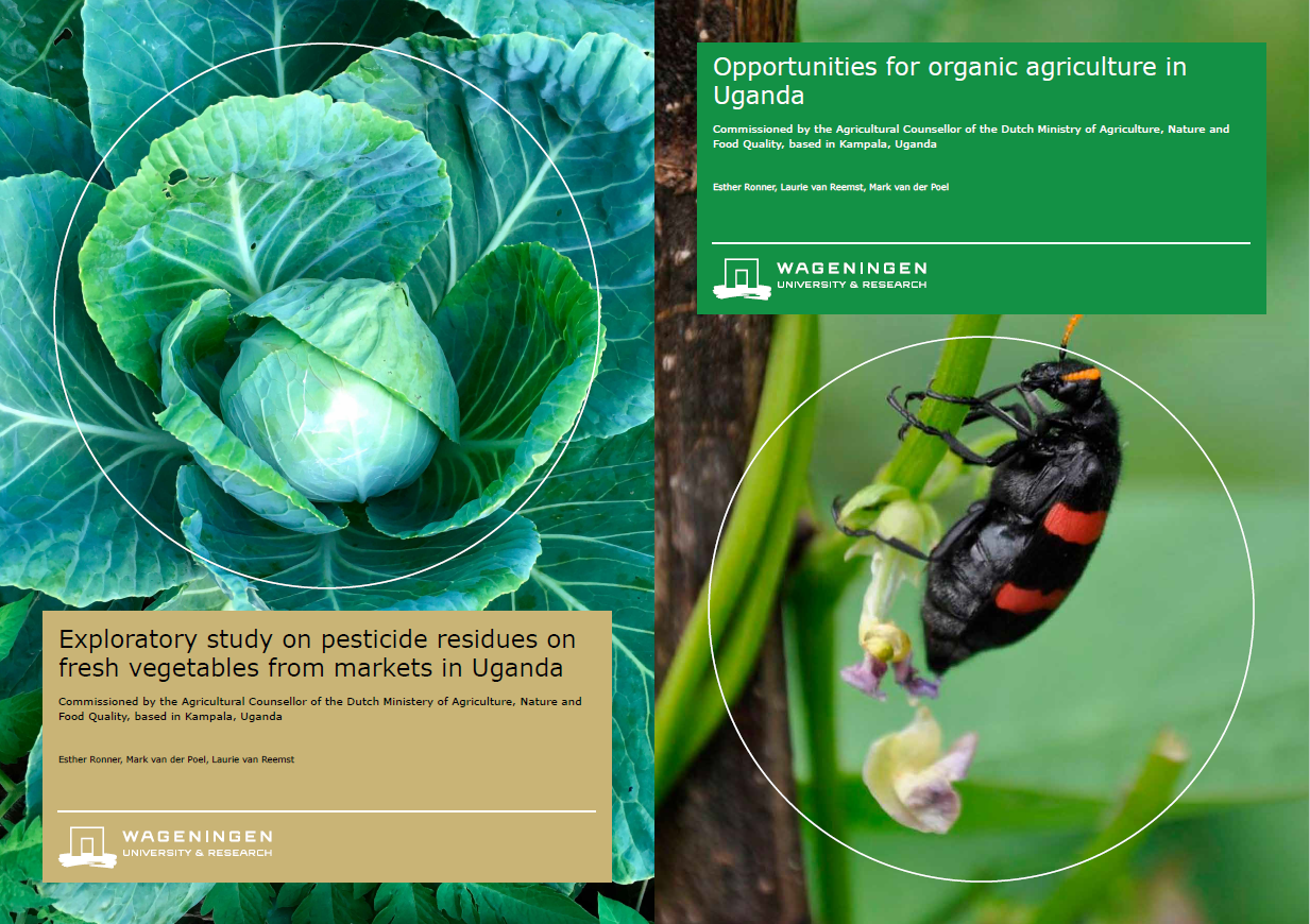 Covers of WUR Articles around organic agriculture in Uganda