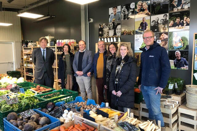 Werkbezoek in een biologische winkel in Wallonië