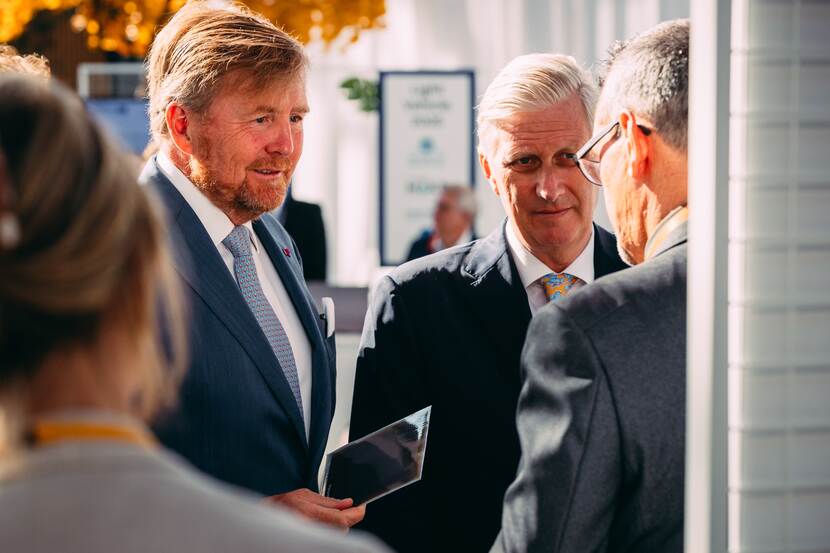 Koning Willem-Alexander en Koning Philippe op de Climate Tech Forum