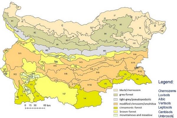 Bulgaria's soil map