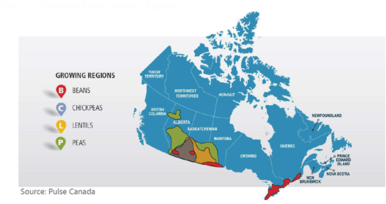Canadian Pulse Growing Regions