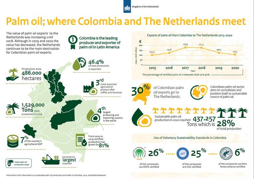Infographics sustainable palm oil Colombia