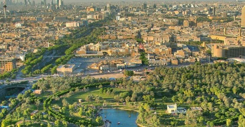 Het project Green Riyadh is zichtbaar in hoofdstad Riyadh