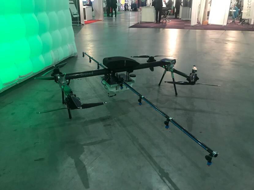 A large agricultural drone