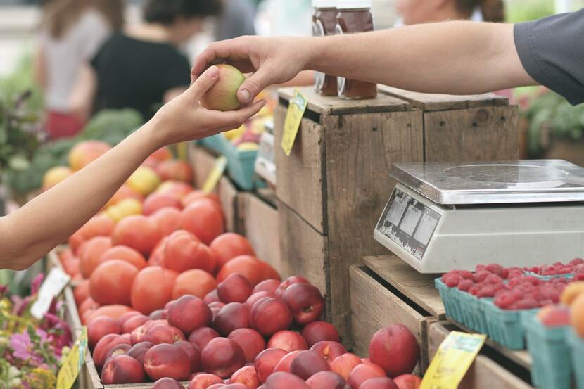 A farmers' market