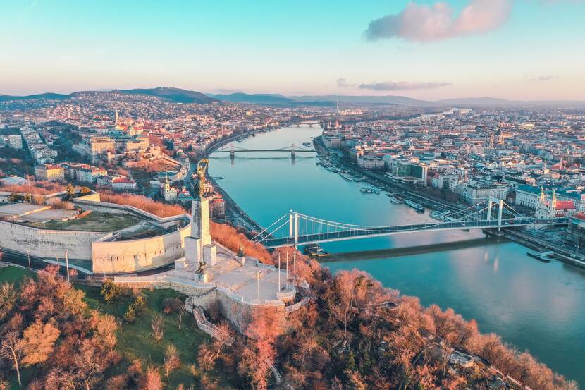 Aerial view of Budapest