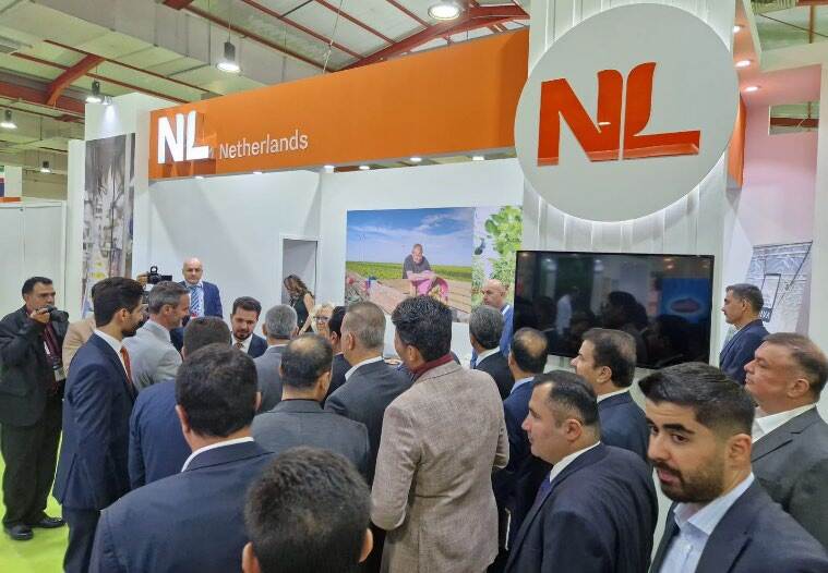 The Netherlands Pavilion is visited by VIP's and media during the opening ceremony of the fair