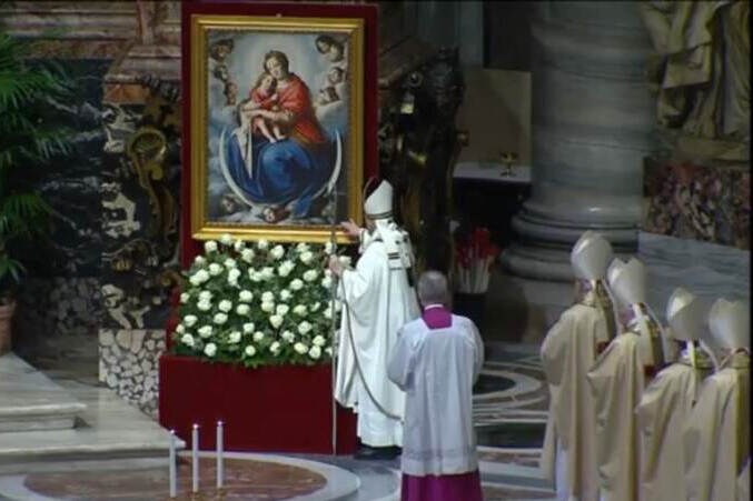 Pope Francis I during the Easter Vigil