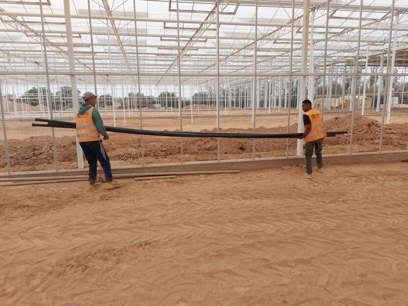 Tijdens de bouw van Centre d'Excellence in Marokko