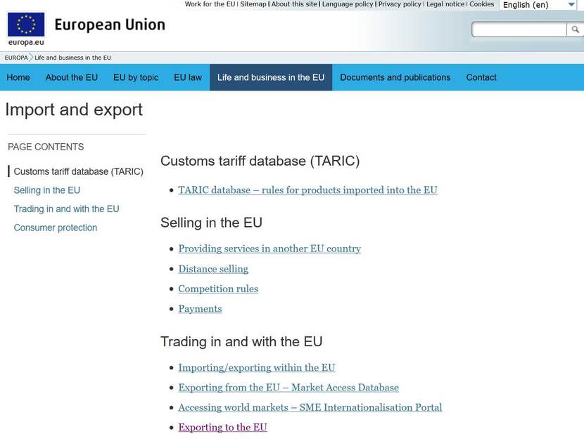 EU Import Export