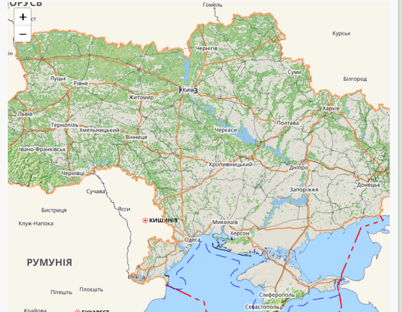 Ukraine geo map