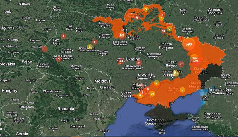 State Emergency Service of Ukraine interactive map on demining