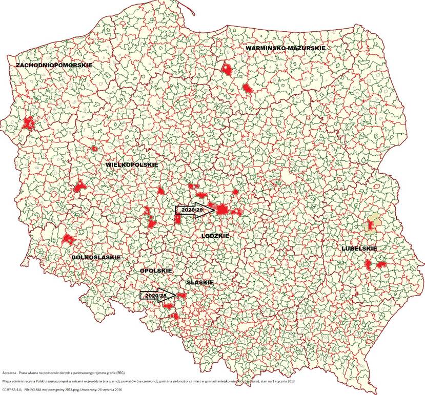 HPAI map of Poland state of play on 6 March 2020