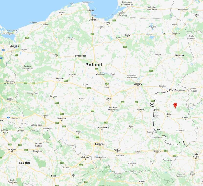 First outbreak HPAI in Poland- map