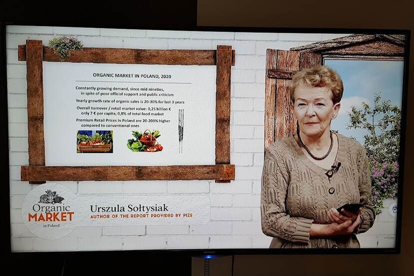 screen from webinar organic food