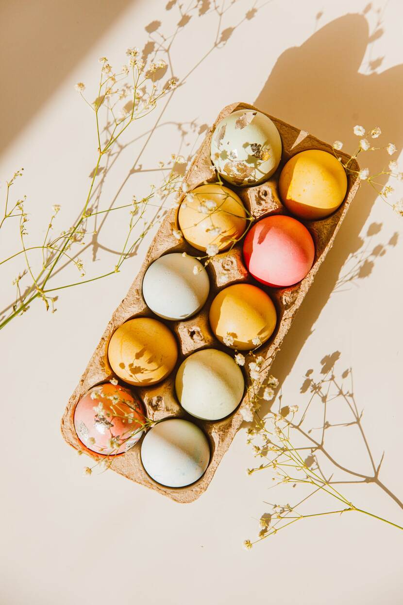 colorful eggs for Easter