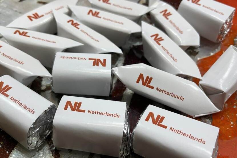 candies with NL logo on it