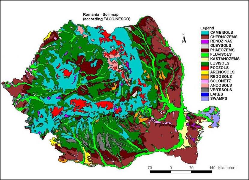 Bodemsoorten en - kwaliteit in Roemenië