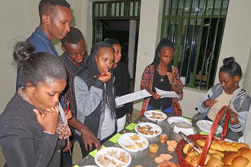 Visitors  during a Taste and name event