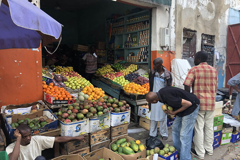 Groentenmarkt in Dakar