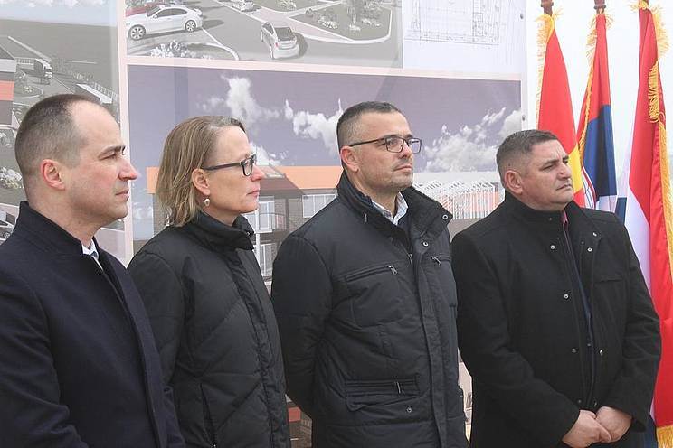 Stakeholders attend the event organized for the commencement of construction of the Serbian Horti Center facilities.