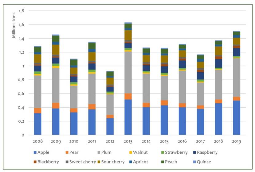 Chart of fruit sector