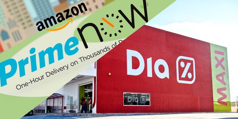 Amazon en Día supermarkt