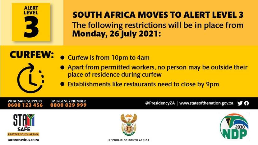 Alert Level 3 - Curfew