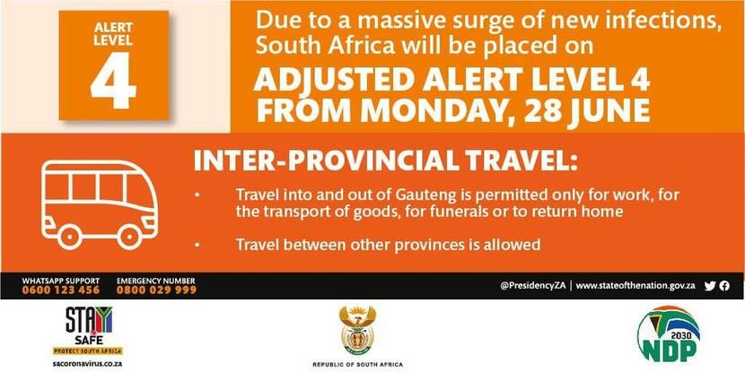 Travel - Adapted Alert Level 4 - 28 June 2021